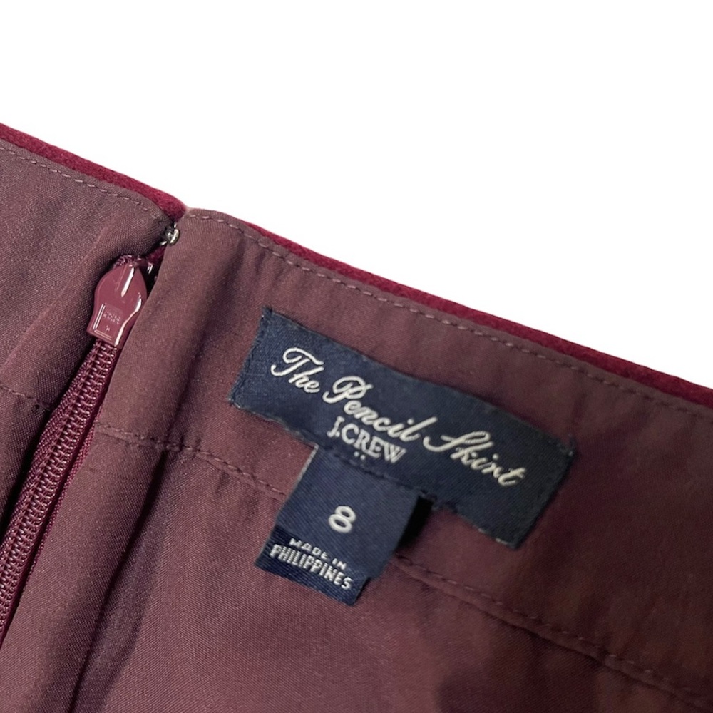 ⭐️J crew cranberry pencil skirt - Picture 9 of 11